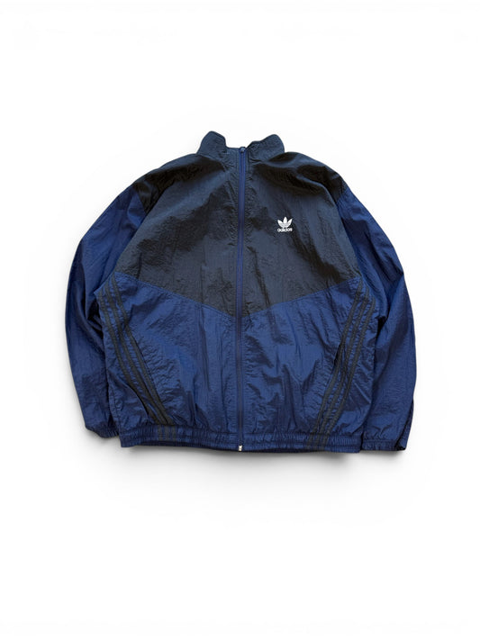 (XL) Vintage 90s Adidas Black/Navy Windbreaker Jacket