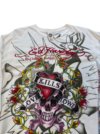 (L) Y2K Ed Hardy Tattoo Longsleeve Shirt