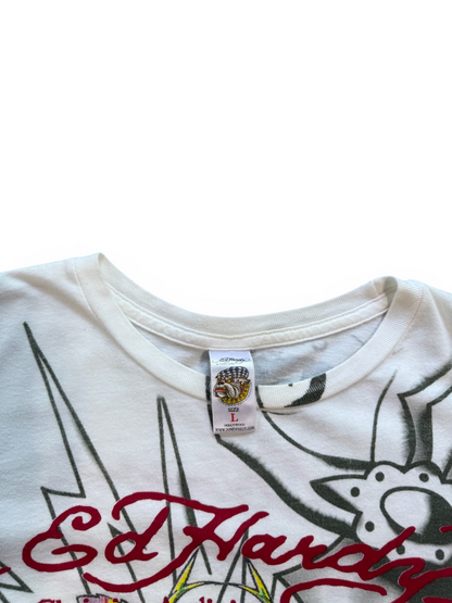 (L) Y2K Ed Hardy Tattoo Longsleeve Shirt