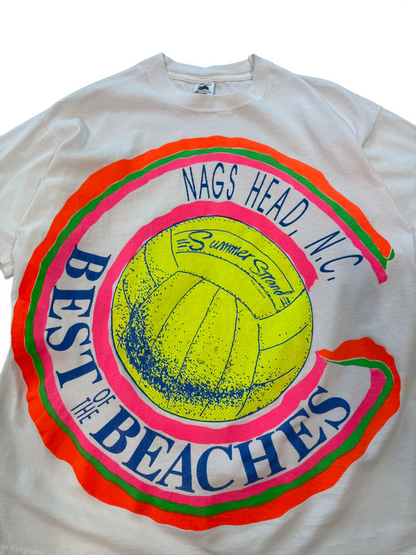 (XL) 1991 Beach Volleyball White Tee