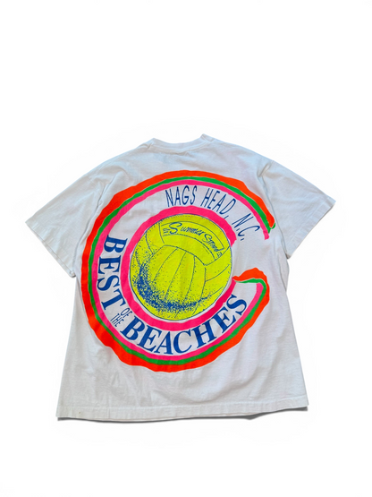 (XL) 1991 Beach Volleyball White Tee