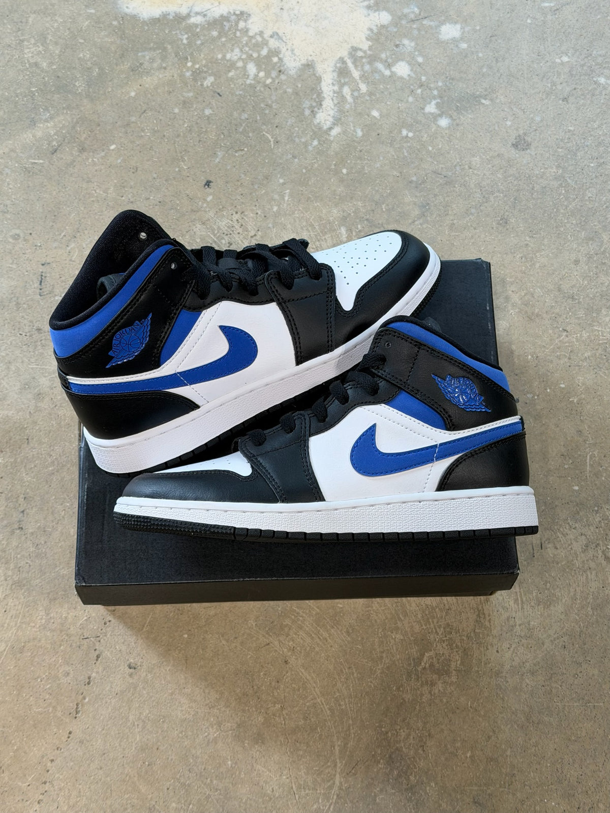 (4.5Y) Jordan 1 Mid White Racer
