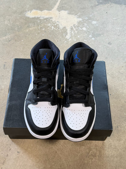 (4.5Y) Jordan 1 Mid White Racer