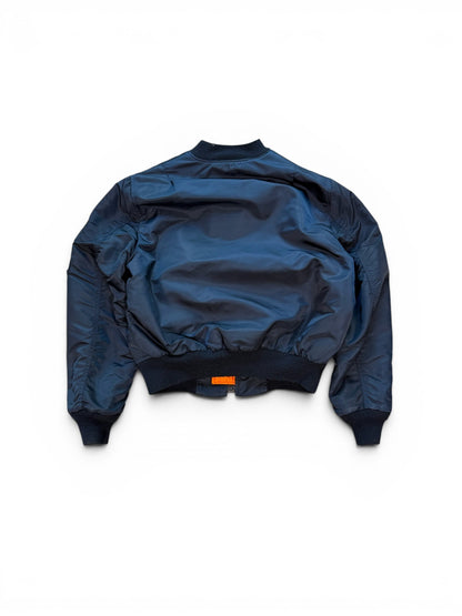 (M) Vintage 90s Navy Utility Bomber Jacket