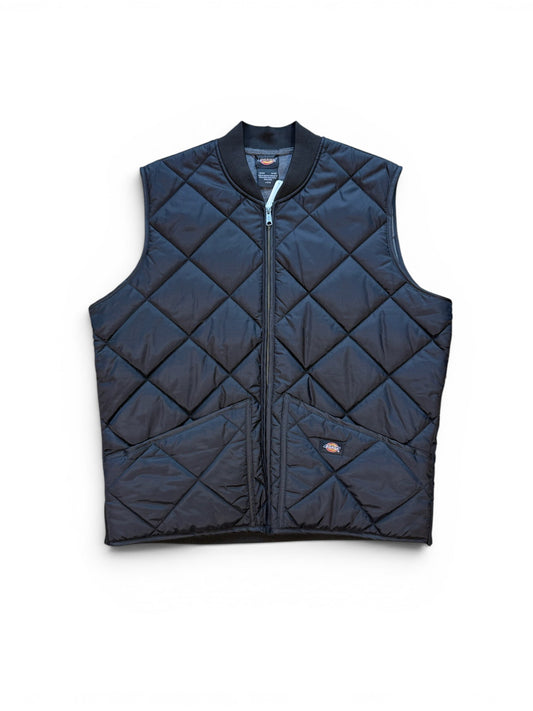 (L) Dickes Quilted Work Vest Black