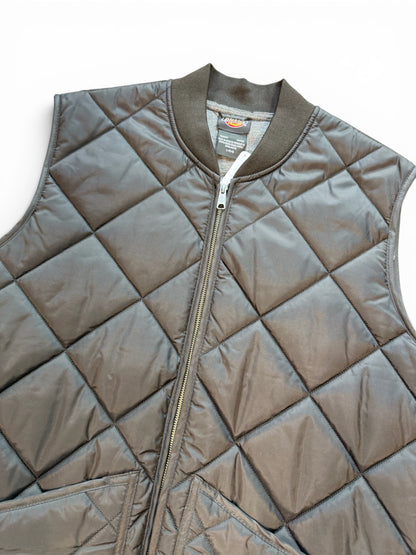 (L) Dickes Quilted Work Vest Black