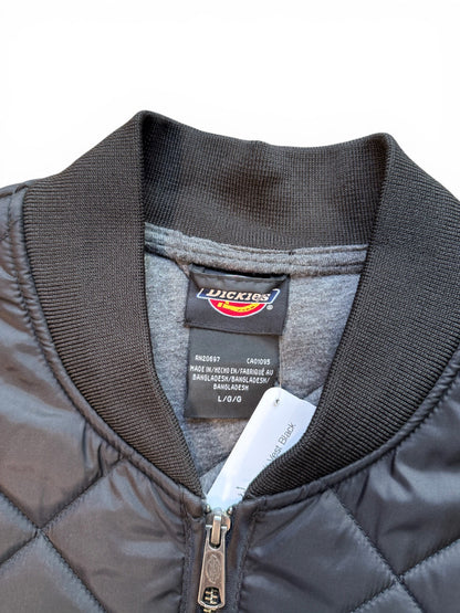 (L) Dickes Quilted Work Vest Black