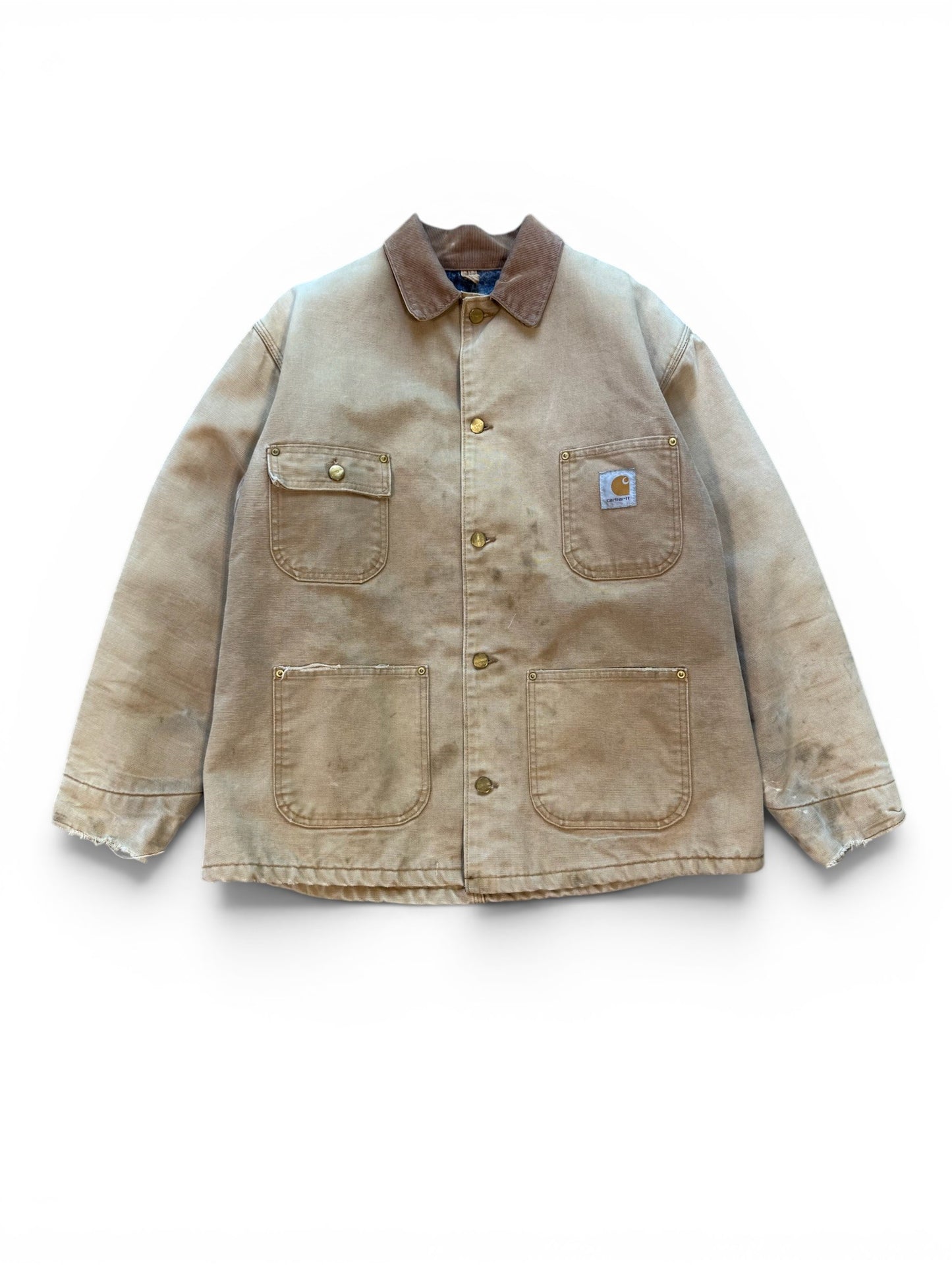 (XL) Vintage 90s Carhartt Chore Jacket Tan
