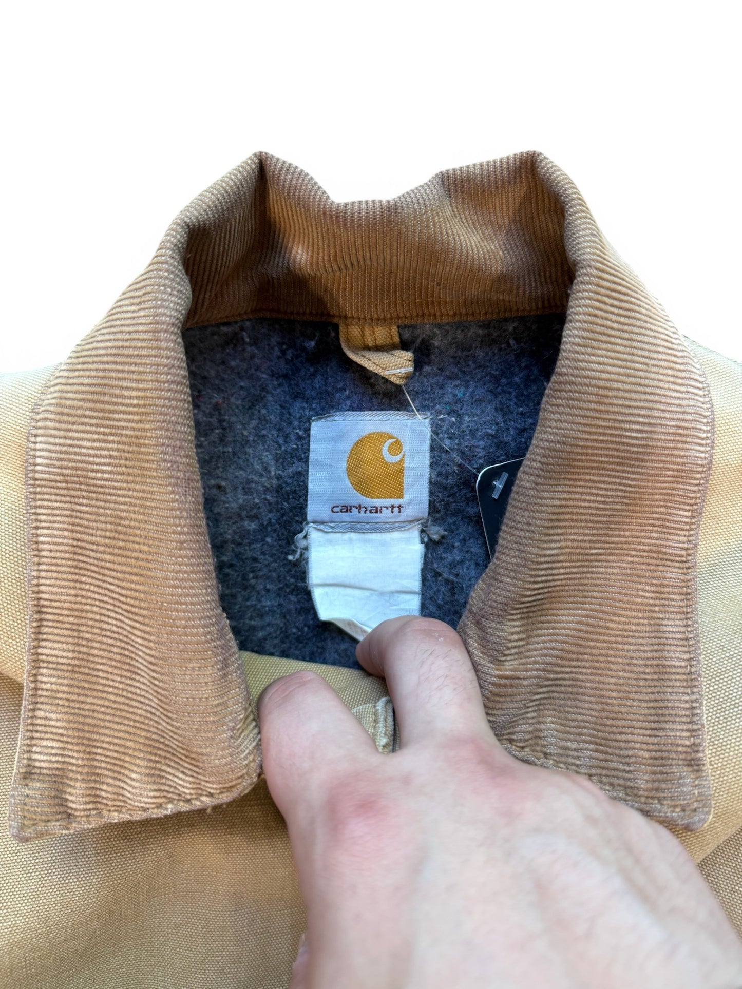 (XL) Vintage 90s Carhartt Chore Jacket Tan