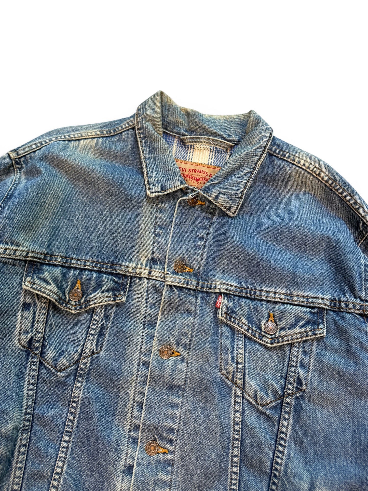 (L) Vintage 90s Levi's Blanket-Lined Denim Jacket