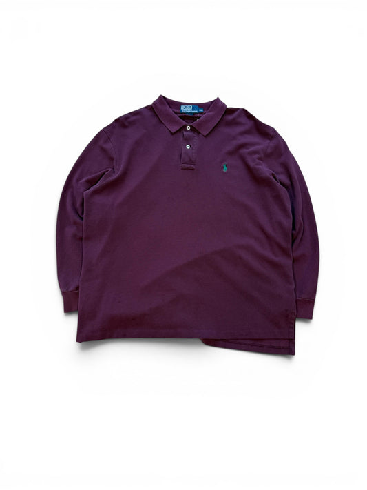 (XXL) Vintage Ralph Lauren Polo Burgundy Longsleeve Shirt