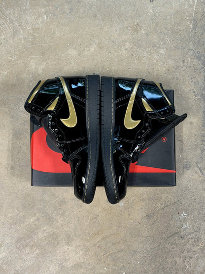 (6.5Y) Jordan 1 High Black Metallic Gold
