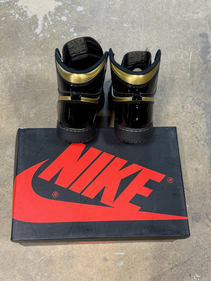(6.5Y) Jordan 1 High Black Metallic Gold