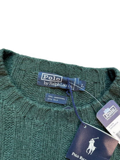 (L) Vintage Ralph Lauren Polo Forrest Green Knit Sweater