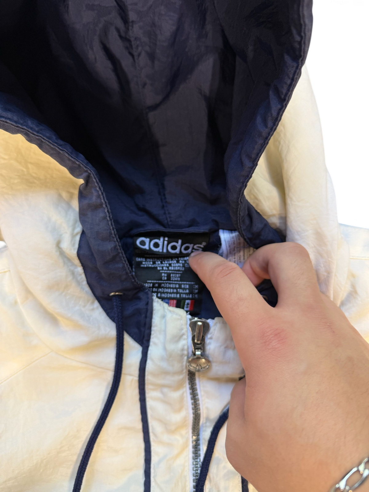 (M) Vintage 90s Adidas Big Logo Puffer Jacket