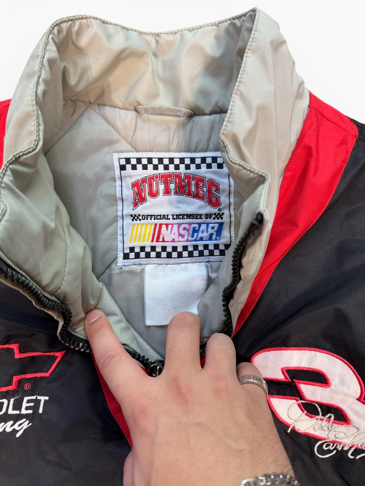 (XL) Vintage 90s Dale Earnhardt NASCAR Nutmeg Puffer Jacket