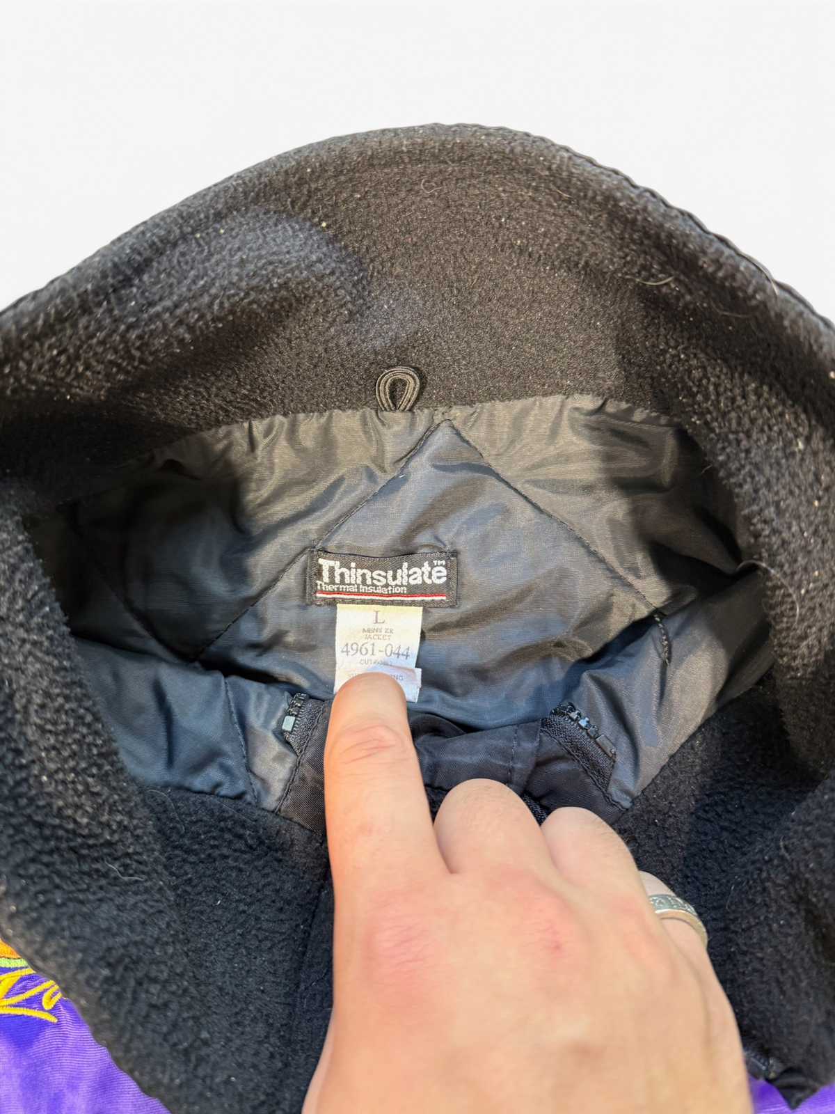 (L) Vintage Team Arctic Satin Racing Jacket
