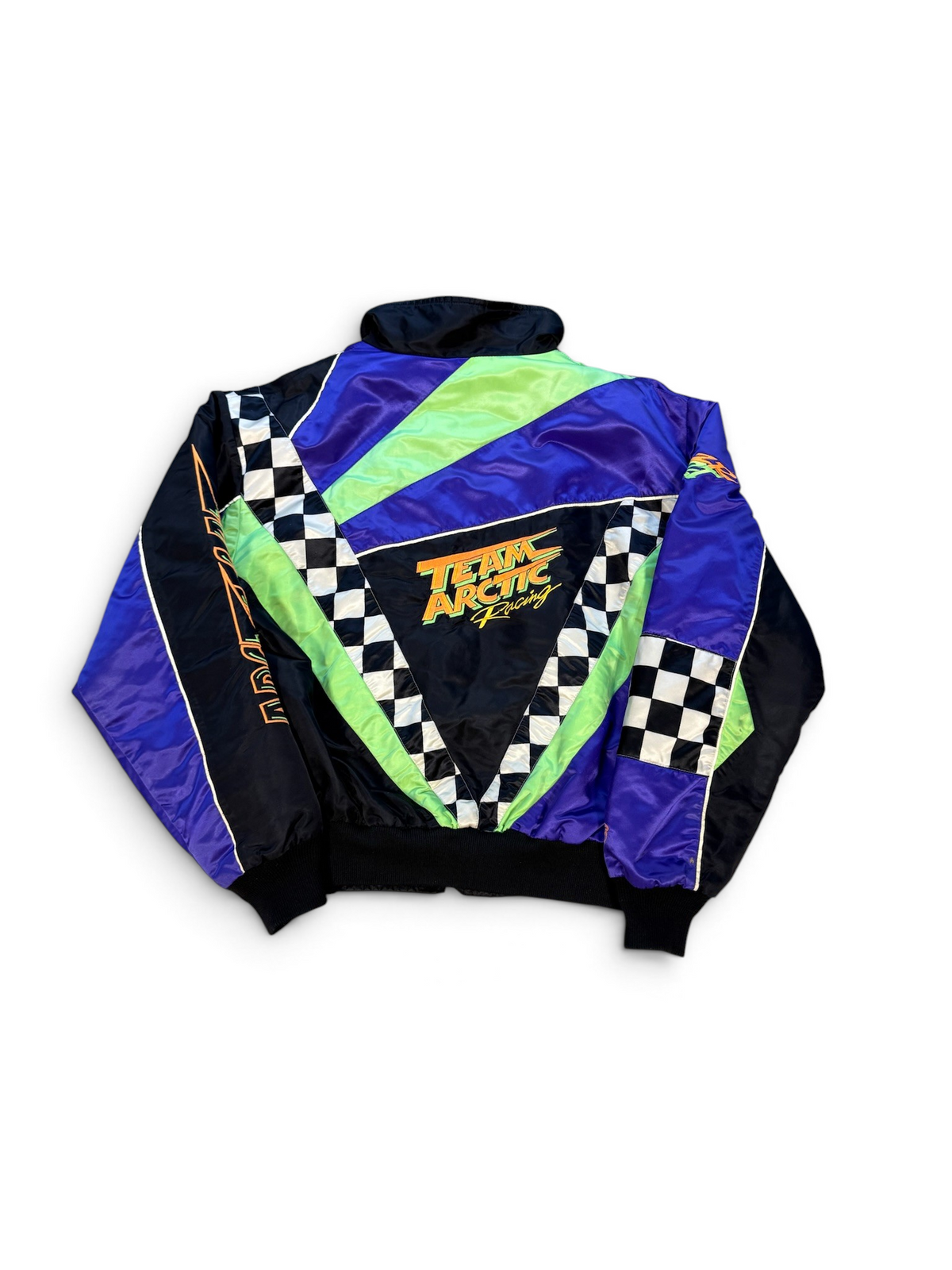 (L) Vintage Team Arctic Satin Racing Jacket