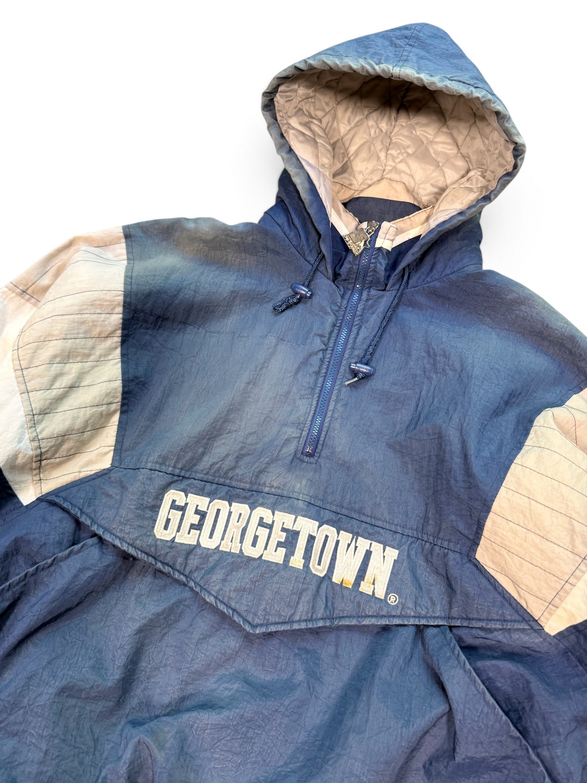 (L) Vintage 90s Georgetown Hoyas Hooded Starter Jacket