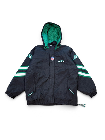 (XL) Vintage 90s New York Jets Hooded Starter Jacket