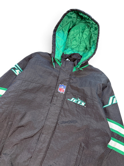 (XL) Vintage 90s New York Jets Hooded Starter Jacket