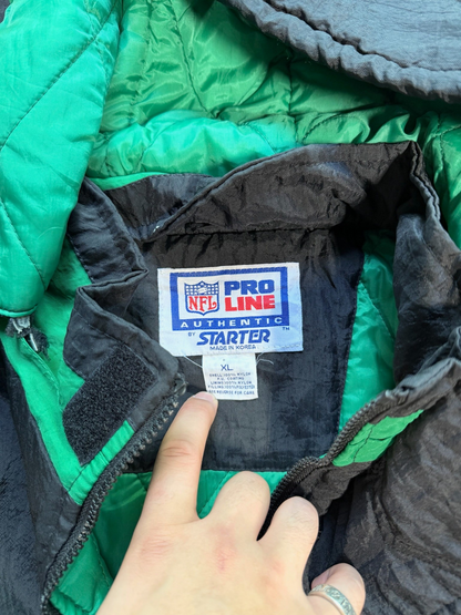 (XL) Vintage 90s New York Jets Hooded Starter Jacket