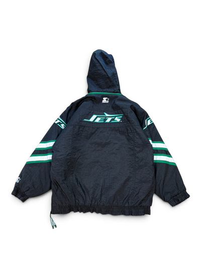 (XL) Vintage 90s New York Jets Hooded Starter Jacket