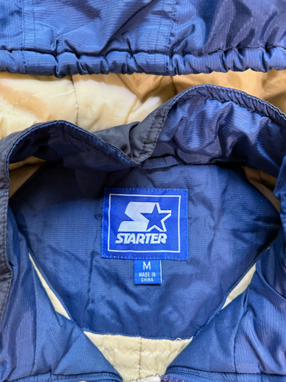 (M) Vintage 90s Notre Dame Hooded Starter Jacket