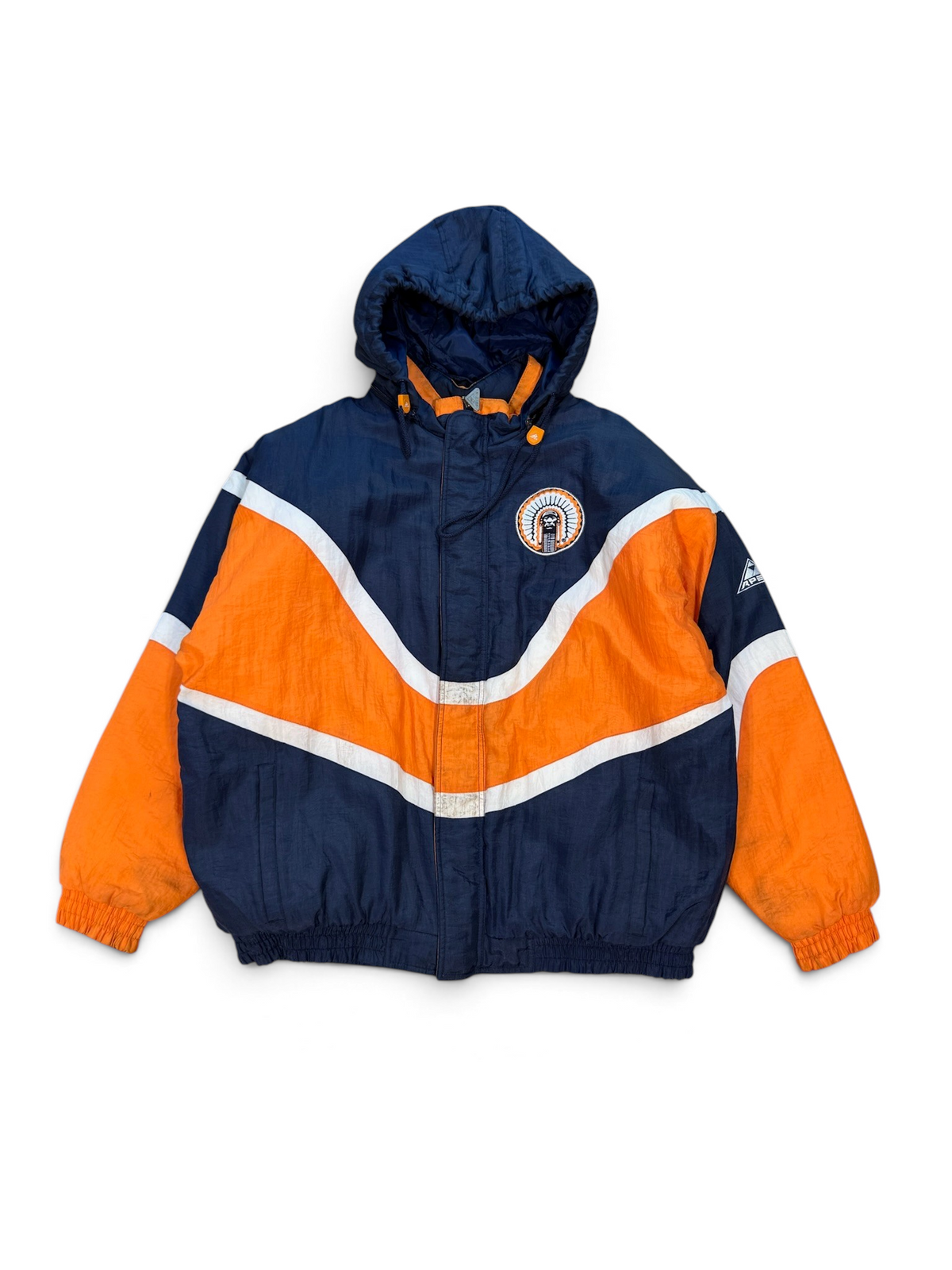(XL) Vintage 90s Illinois Fighting Illini Hooded Apex One Jacket
