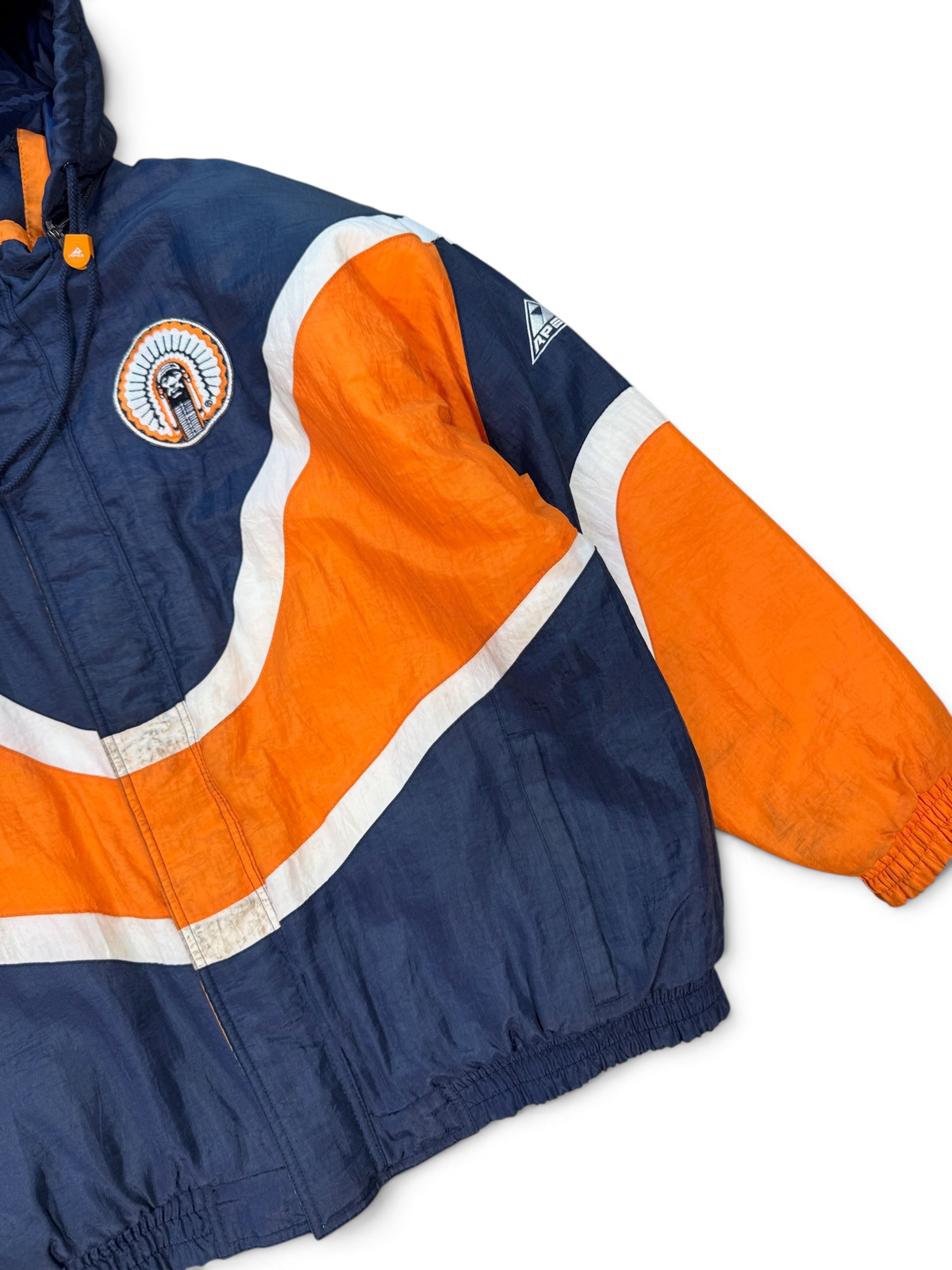 (XL) Vintage 90s Illinois Fighting Illini Hooded Apex One Jacket