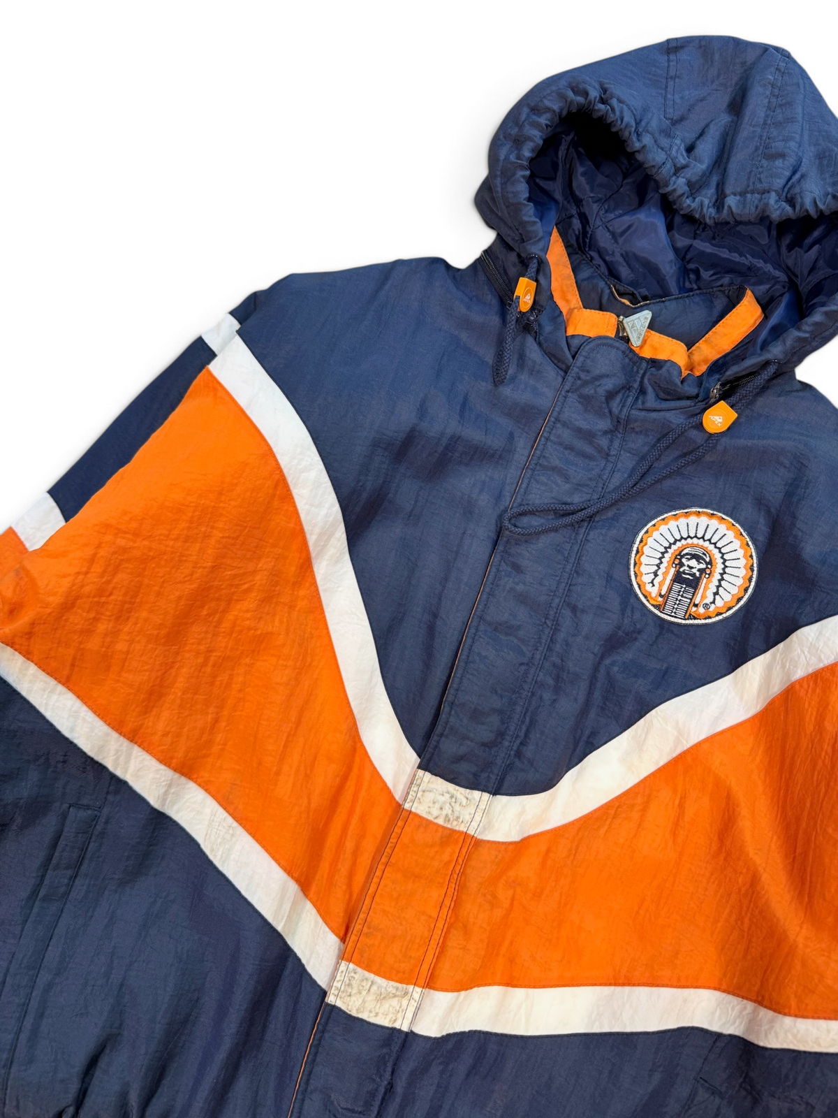 (XL) Vintage 90s Illinois Fighting Illini Hooded Apex One Jacket