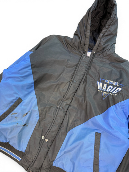 (XL) Vintage 90s Orlando Magic Hooded Logo 7 Jacket