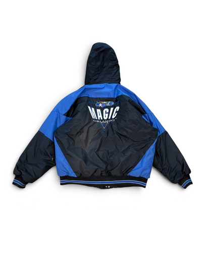 (XL) Vintage 90s Orlando Magic Hooded Logo 7 Jacket