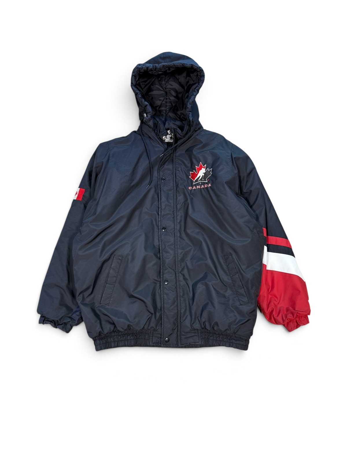 (XL) Vintage Team Canada Hockey Hooded Starter Jacket
