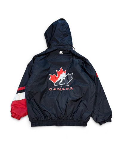 (XL) Vintage Team Canada Hockey Hooded Starter Jacket