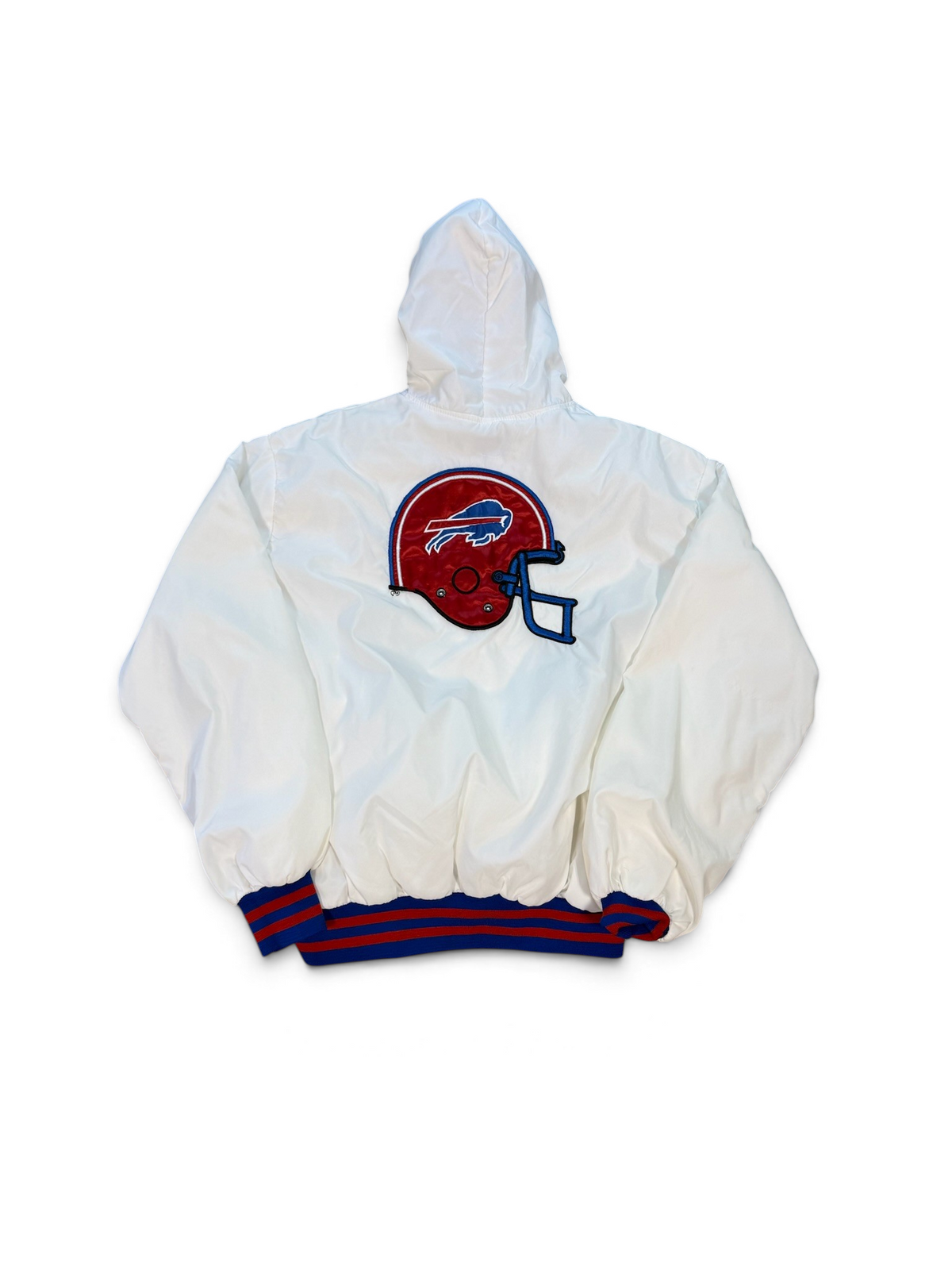 (XL) Vintage Early 90s Buffalo Bills White Hooded Light Jacket