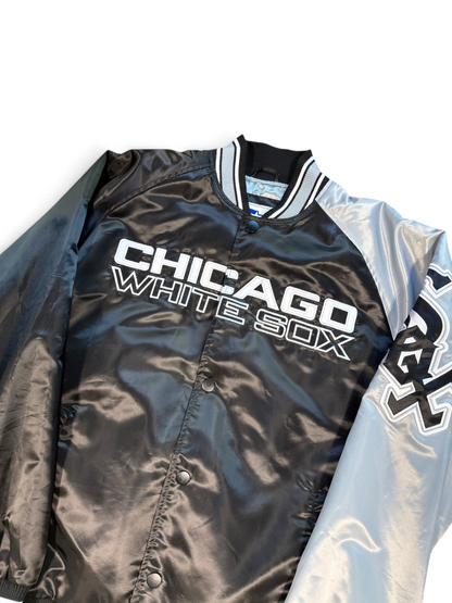 (M) Vintage Chicago White Sox Starter Satin Bomber Jacket