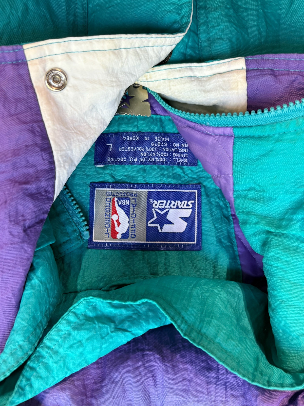 (L) Vintage 90s Charlotte Hornets Starter Jacket