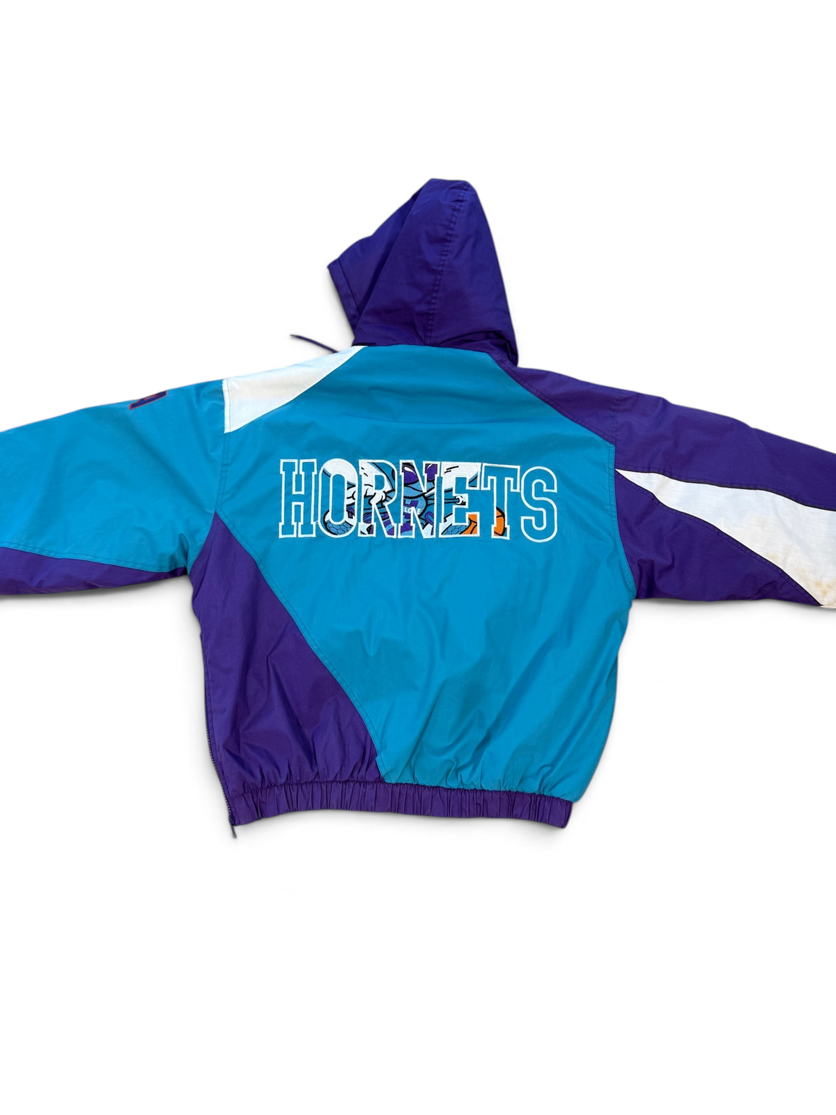 (M) Vintage 90s Charlotte Hornets Hooded Pro Player Jacket
