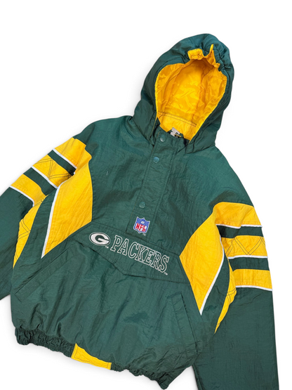(XL) Vintage 90s Green Bay Packers Hooded Starter Jacket