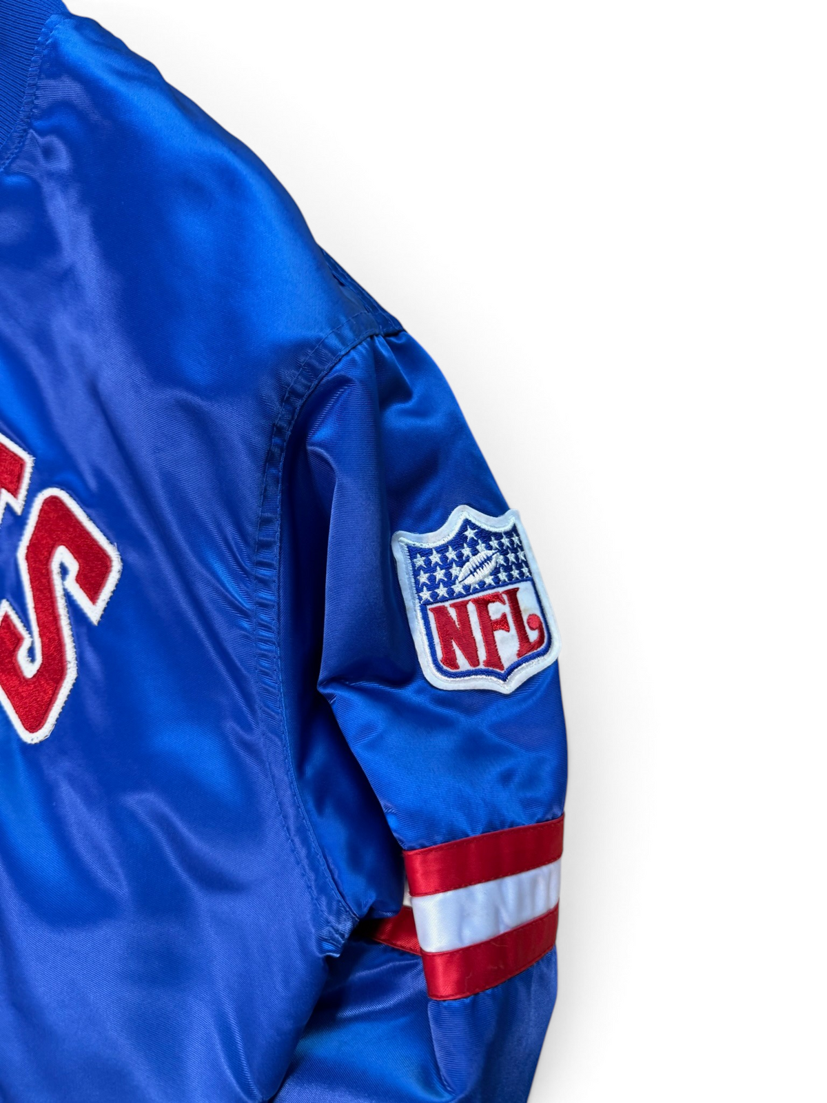 (L) Vintage 90s New York Giants Starter Satin Bomber Jacket