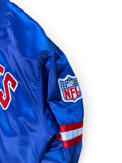 (L) Vintage 90s New York Giants Starter Satin Bomber Jacket