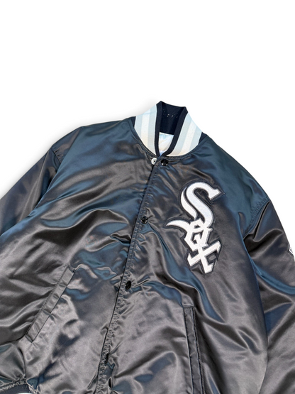 (M) Vintage 90s Chicago White Sox Starter Satin Bomber Jacket