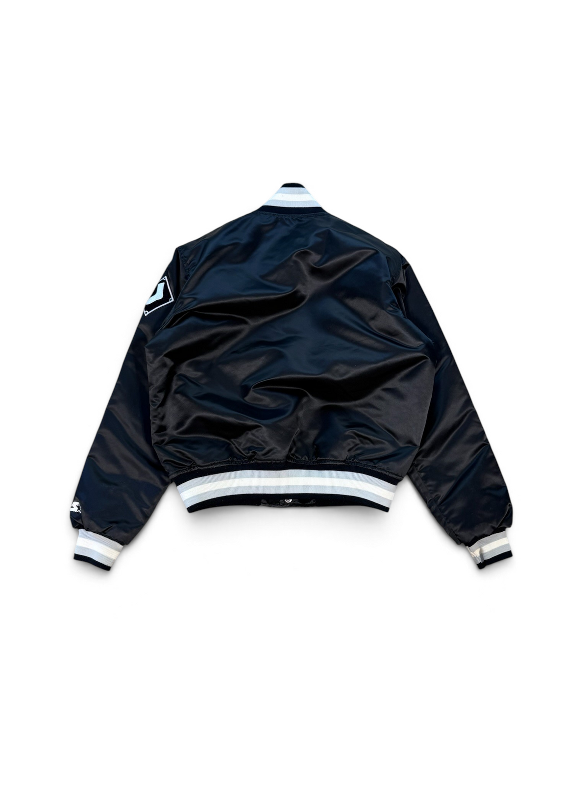 (M) Vintage 90s Chicago White Sox Starter Satin Bomber Jacket