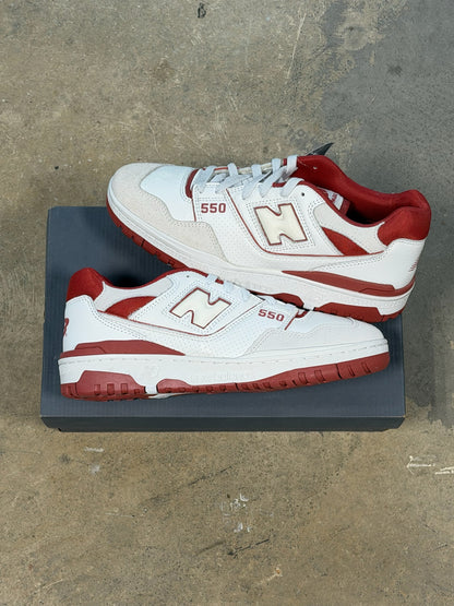(9.5) New Balance 550 White Red