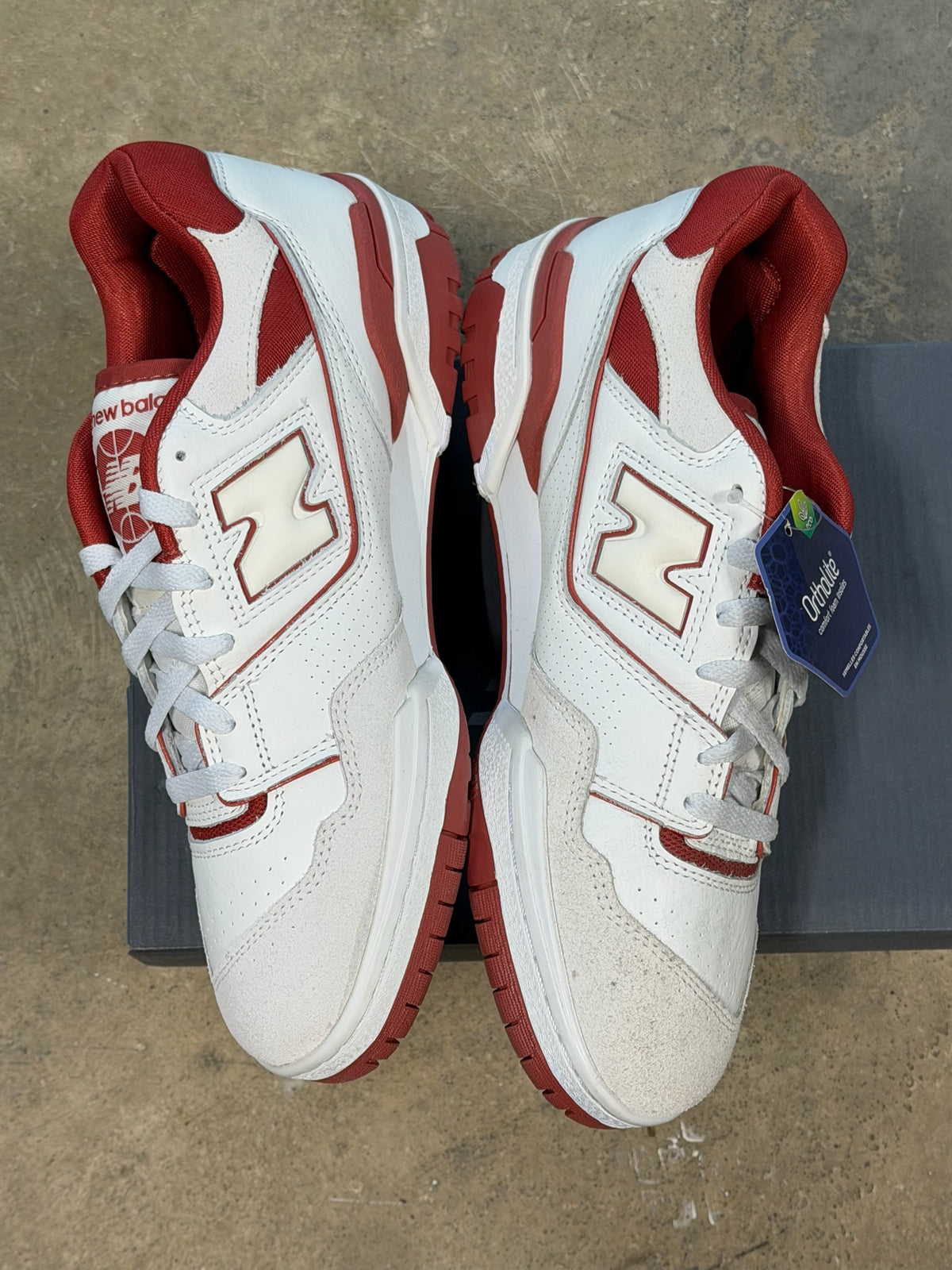 (9.5) New Balance 550 White Red