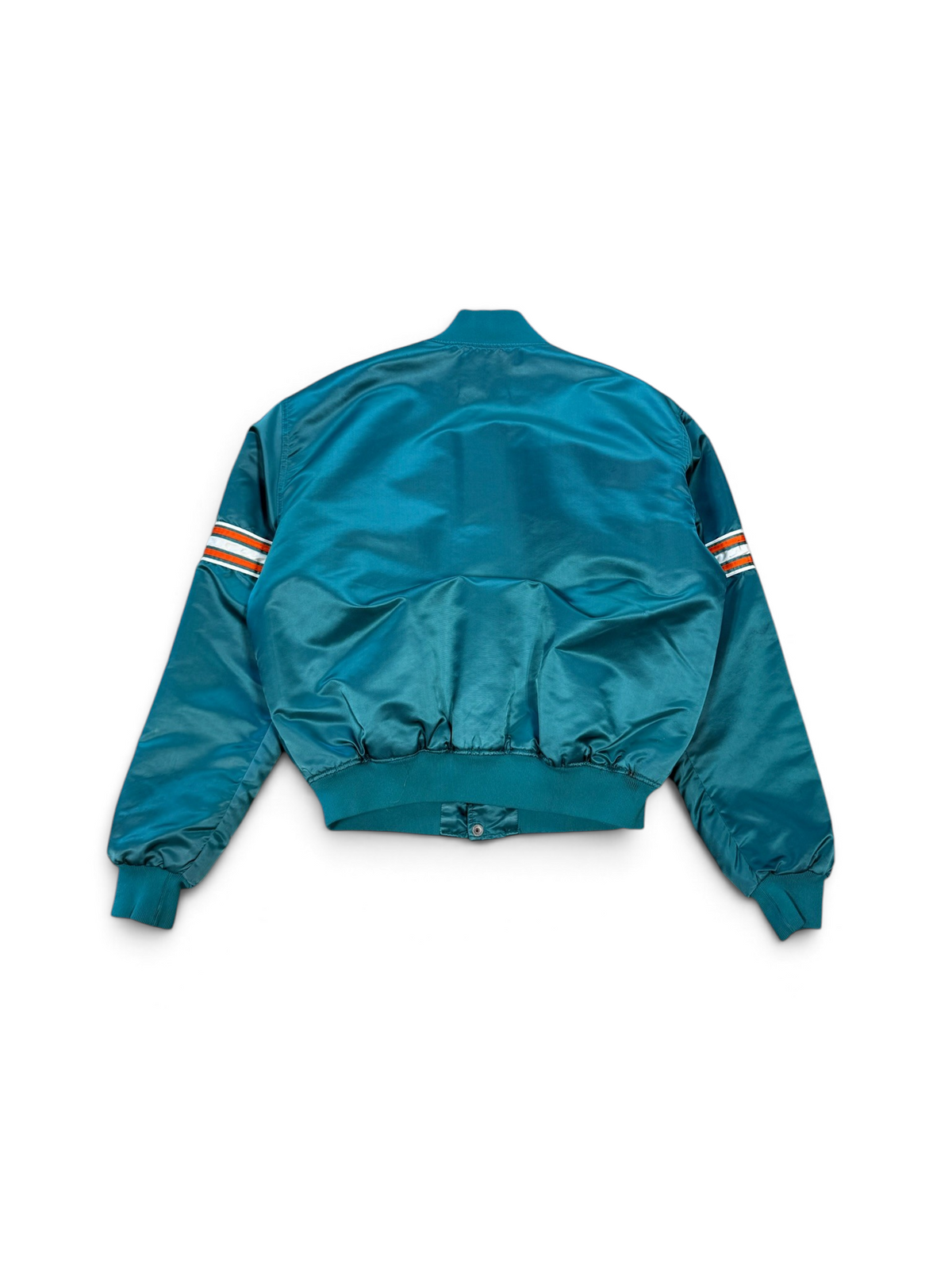 (XL) Vintage 90s Miami Dolphins Starter Satin Bomber Jacket