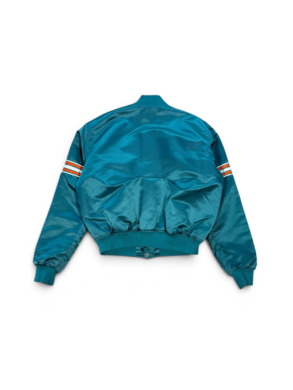 (XL) Vintage 90s Miami Dolphins Starter Satin Bomber Jacket