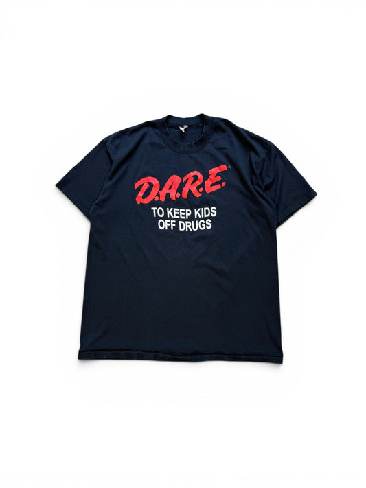 (XL) Vintage 90s D.A.R.E. Faded Black T-Shirt