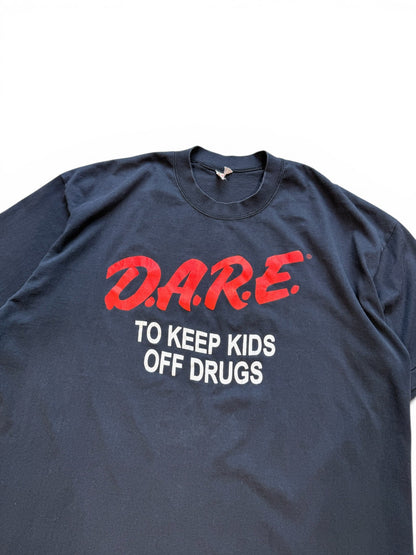(XL) Vintage 90s D.A.R.E. Faded Black T-Shirt